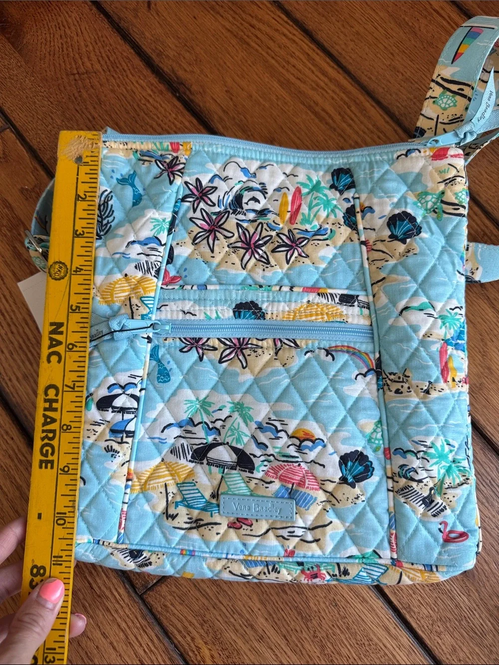NWT Vera Bradley XL Hipster Crossbody Shoulder Bag Purse Beach Treasures Quilted - Picture 13 of 13